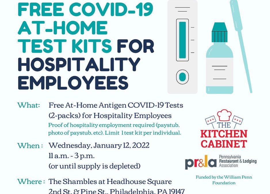 Free COVID-19 At-Home Test Kit Distribution for Hospitality Employees