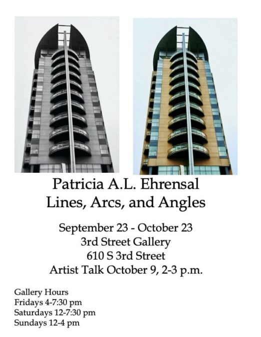 Patricia A.L. Ehrensal’s “Artist Talks” — 3rd Street Gallery.