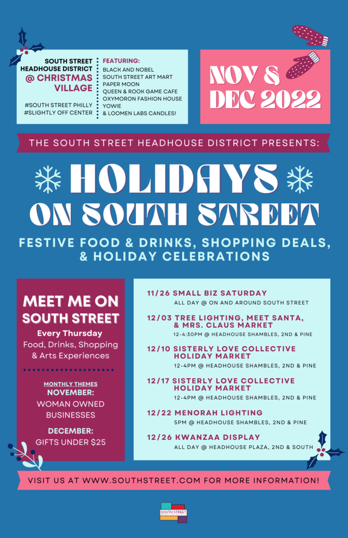 Holidays on South Street: Sisterly Love Collective Holiday Market, 12/10