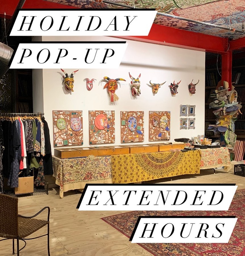 The Eye's Gallery Holiday Pop-Up, which is located in Isaiah Zagar's personal studio, has extended its hours to a new date with extended times.