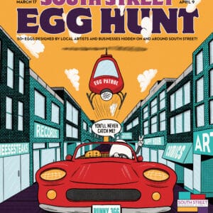 South Street Egg Hunt flyer, designed by Corey Danks.