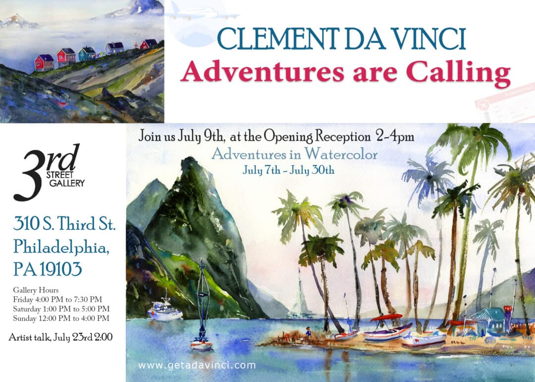 Clement DaVinci’s “Adventures Are Calling” — 3rd Street Gallery
