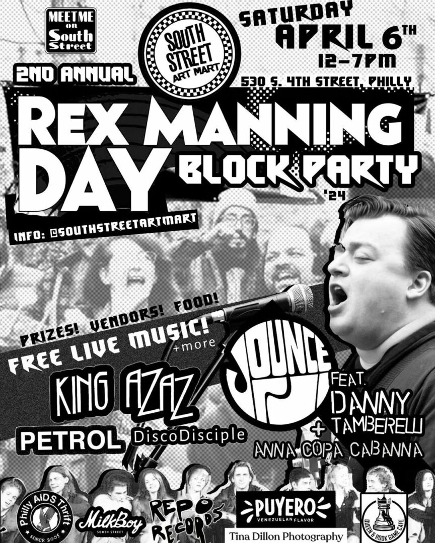 2nd Annual Rex Manning Day with South Street Art Mart